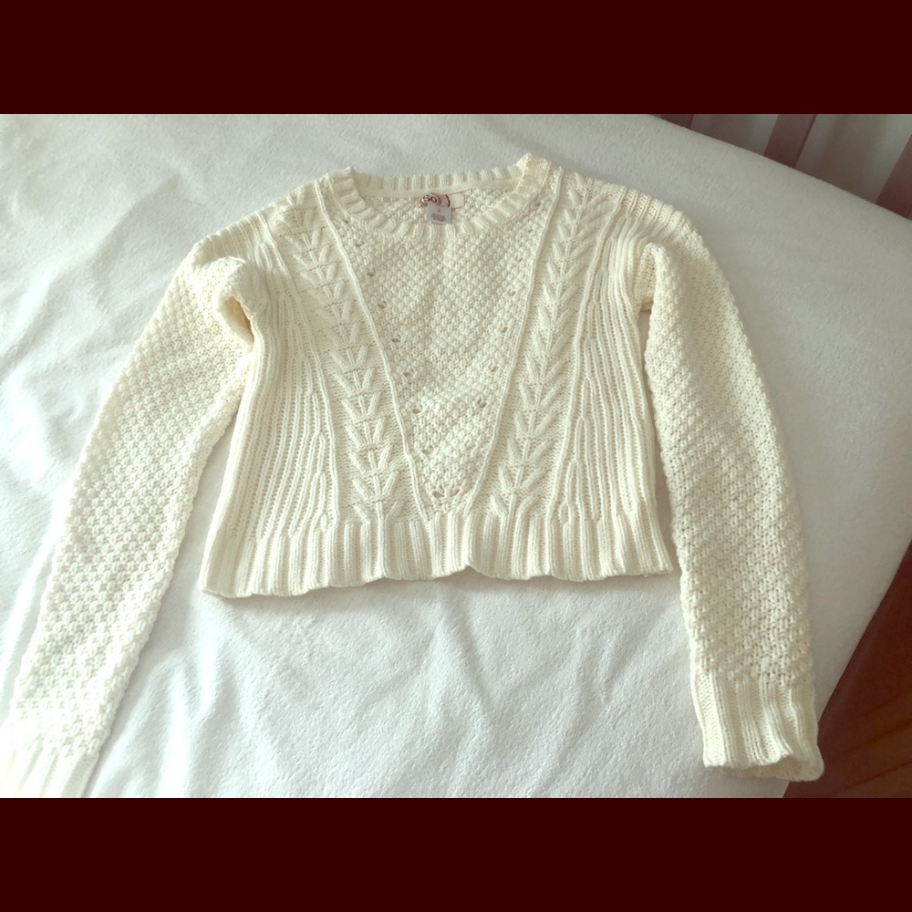 Crochet/knitted sweater. Never worn. Size S